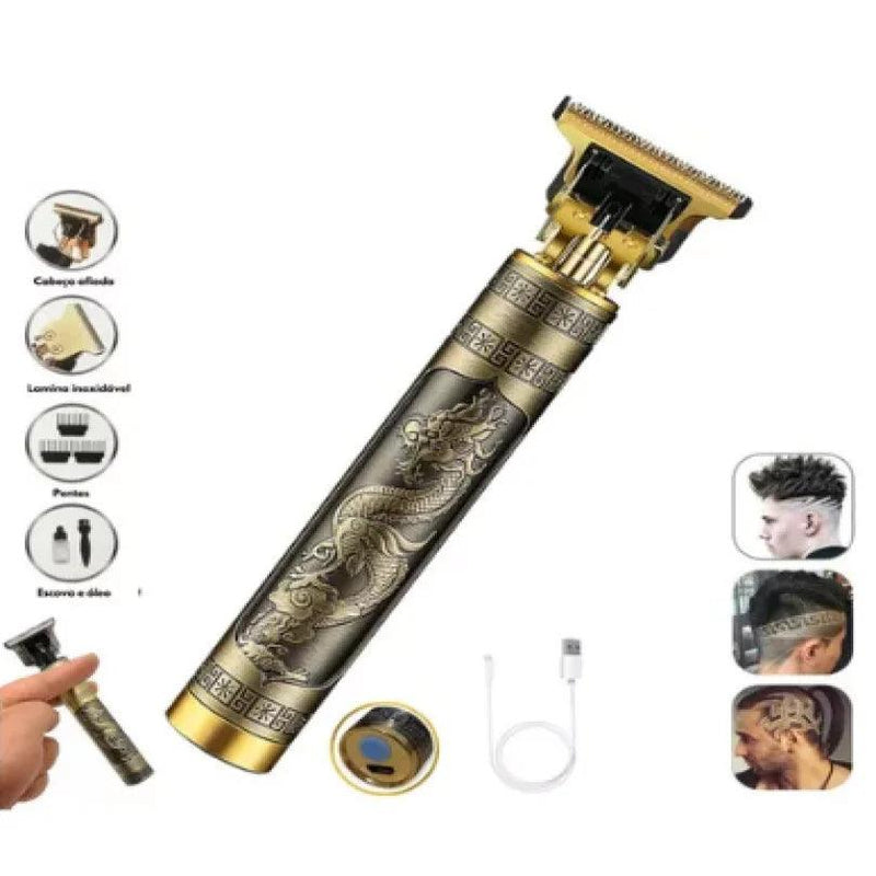 maquina de cortar pelo para hombres Profissional Dragão Acabamento Sem Fio Cabelo Barba