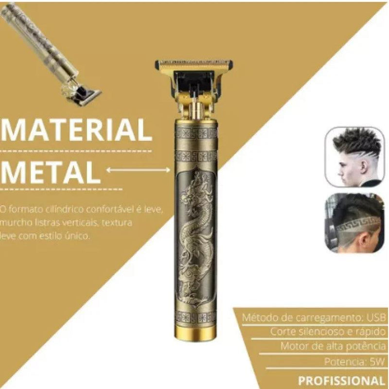 maquina de cortar pelo para hombres Profissional Dragão Acabamento Sem Fio Cabelo Barba