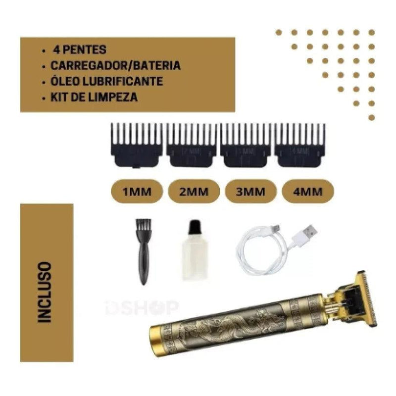 maquina de cortar pelo para hombres Profissional Dragão Acabamento Sem Fio Cabelo Barba