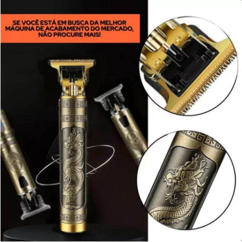 maquina de cortar pelo para hombres Profissional Dragão Acabamento Sem Fio Cabelo Barba