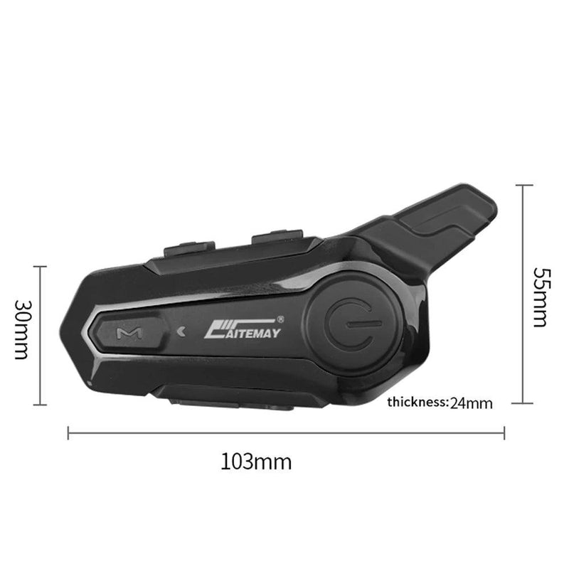 1/2 pçs bluetooth capacete da motocicleta interfone fone de ouvido para 2 piloto intercomunicador moto sem fio redução ruído