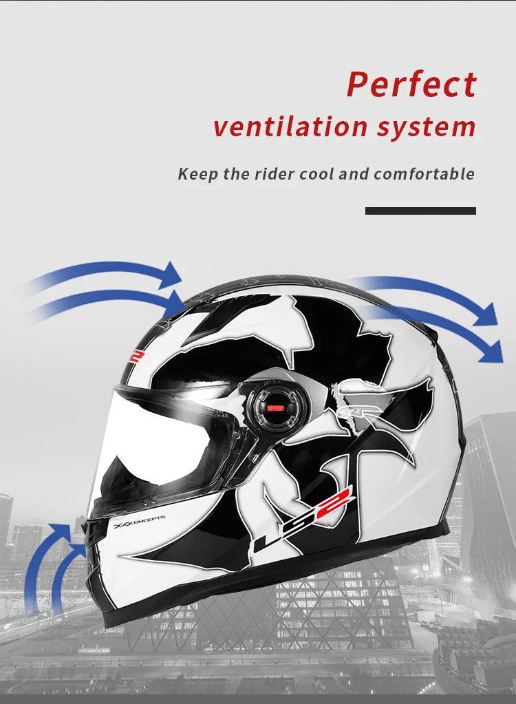 Capacete ls2 da motocicleta