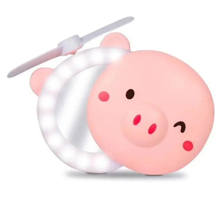 Espelho de Maquiagem Portátil com Luzes de LED